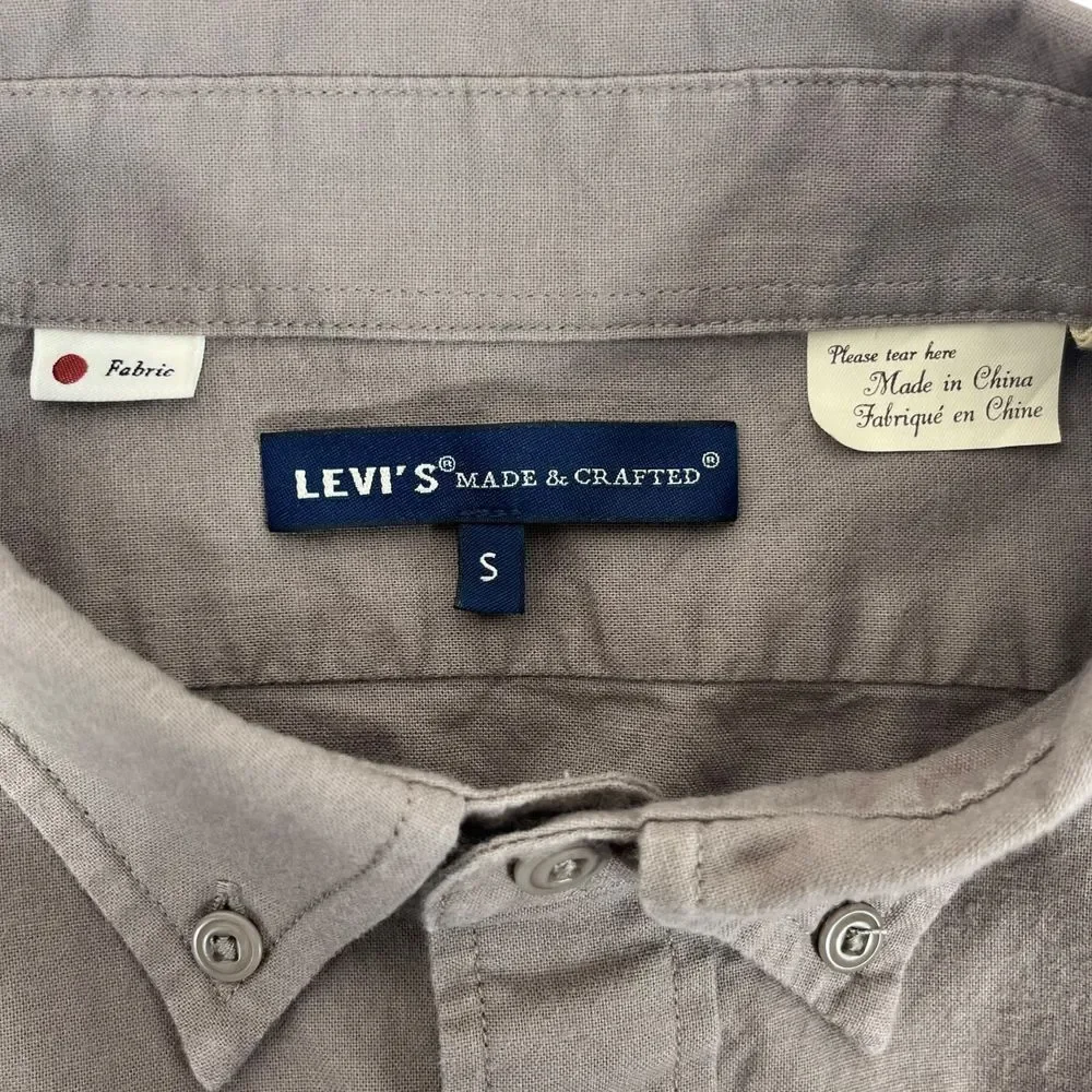 Levi's Made & Crafted Men Small Japanese‎ Fabric Classic Long Sleeve Shirt